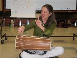 Mrs. Morrison on drum 